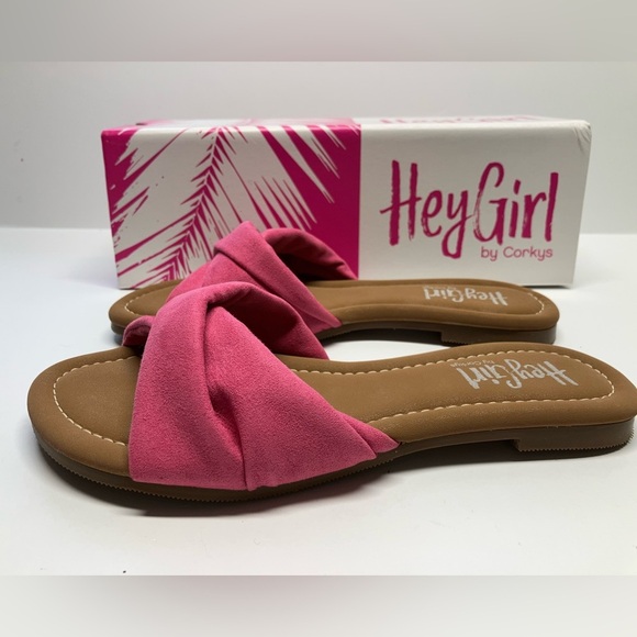 Hey Girl by Corky’s Lemonade Sandal Pink Women’s Slip On Sandals, 7, Pink, NWT - Picture 1 of 4